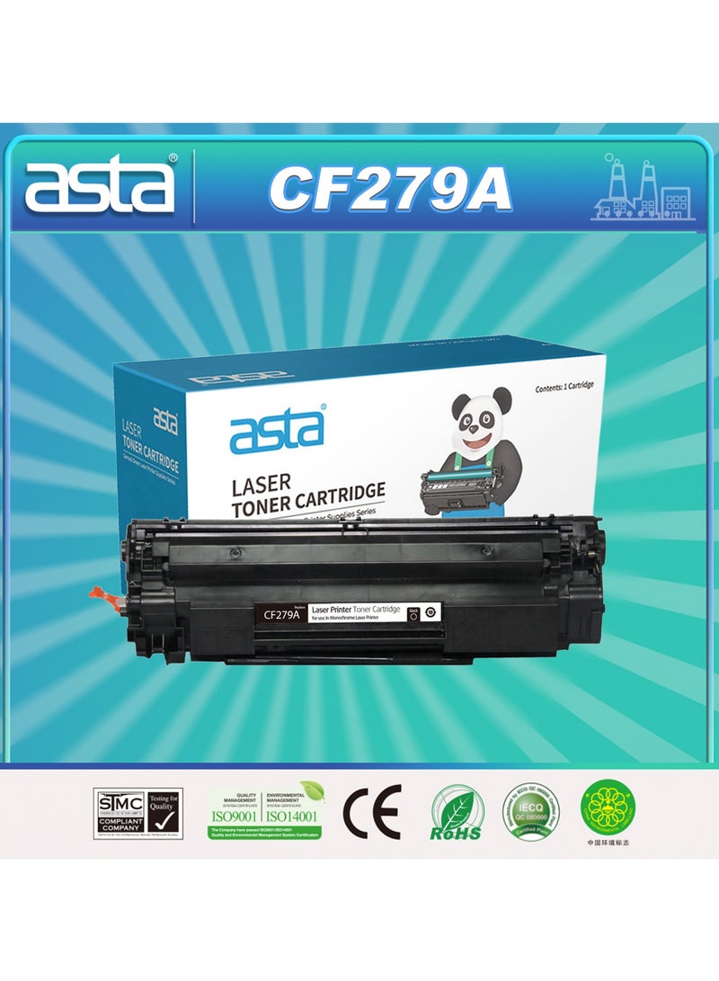 استا خرطوشة حبر متوافقة مع ASTA CF279A 79A لطابعة LaserJet Pro M12 MFP M26 سوداء عالية الجودة ومستهلكات مكتبية عالية السعة CF F 279 79 A - Image 1